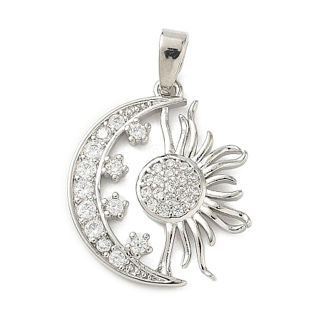Brass Micro Pave Cubic Zirconia Pendants LS-KK-F914-02C-P-1