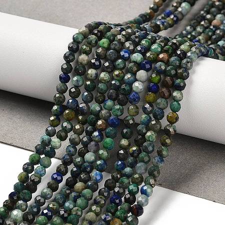 Natural Chrysocolla and Lapis Lazuli Beads Strands G-K373-B04-04-1