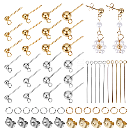 DIY 202 Stainless Steel Ball Stud Earring Making Kits DIY-PH0033-76-1