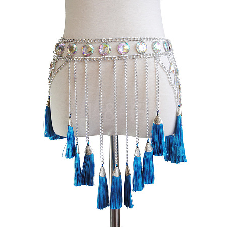 Alloy with Acrylic Sexy Beach Tassel Waist Chains for Women FS-WG18F68-01-1