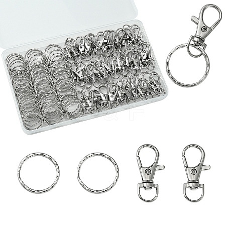 60Pcs Alloy Swivel Lobster Claw Clasps FIND-YW0004-54P-1