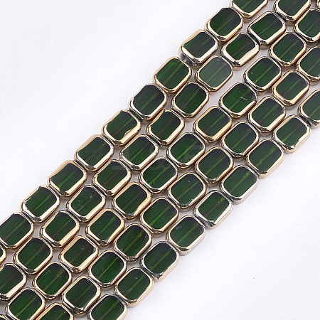 Electroplate Glass Beads Strands EGLA-S188-10B-1