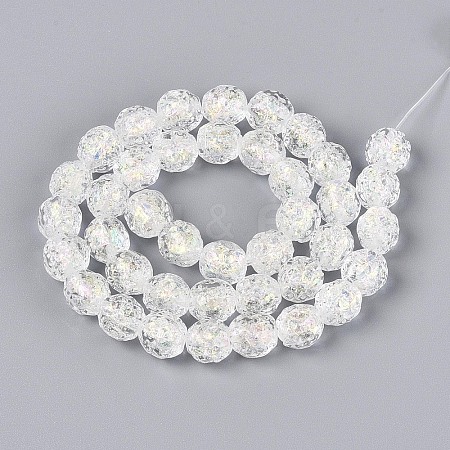Handmade Foil Glass Beads Strands FOIL-N033-03E-1