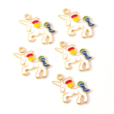 Alloy Enamel Pendants ENAM-N054-42B-RS-1