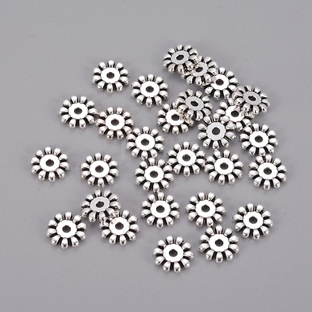 Tibetan Style Snowflake Spacer Beads X-LF0925Y-1