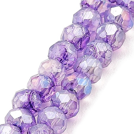 Spray Painted Imitation Jade Glass Beads Strands GLAA-P058-01A-04-1