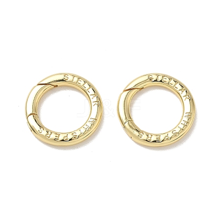 Brass Spring Gate Rings KK-E796-11G-1