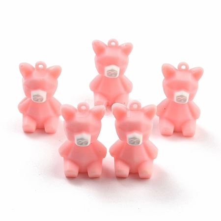 PVC Faceted Cartoon Pig Pendants FIND-B002-16-1