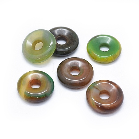 Natural Agate Pendants G-I245-71F-1