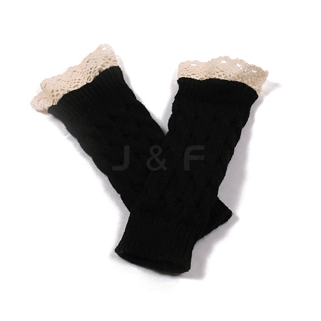 Acrylic Fiber Yarn Knitting Fingerless Gloves COHT-PW0002-05B-1