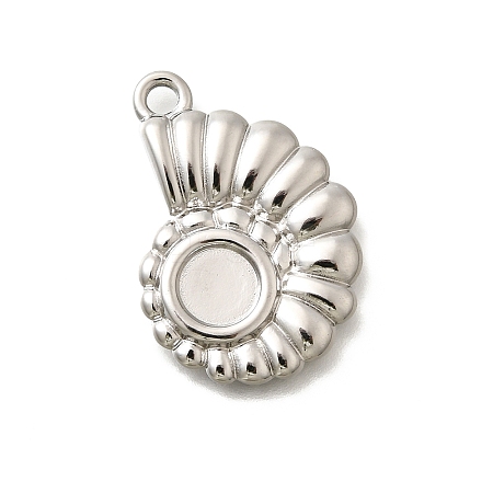 304 Stainless Steel Pendant Cabochon Settings STAS-E545-04A-P-1