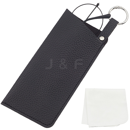 1Pc PU Leather Eyeglass Cases AJEW-CN0004-98B-01-1
