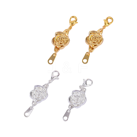 10 Sets 2 Colors Zinc Alloy Magnetic Clasps PALLOY-CJ0001-139-1