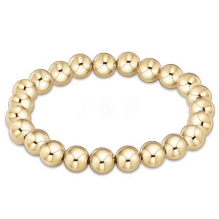 Bohemia Brass Round Beaded Stretch Bracelets TK0566-30-1