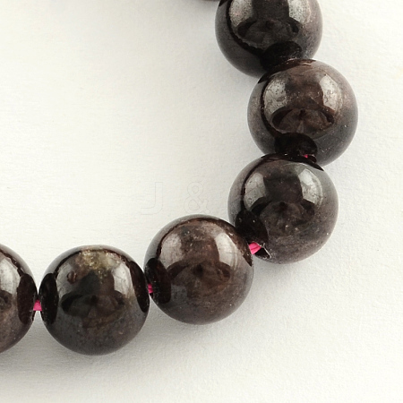 Natural Garnet Gemstone Bead Strands G-R263-6mm-1