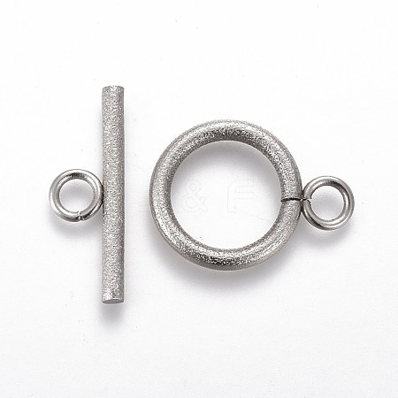 Tarnish Resistant 304 Stainless Steel Toggle Clasps STAS-P248-03P-1