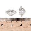 Rhodium Plated 925 Sterling Silver Pave Clear Cubic Zirconia Links STER-O006-02P-3