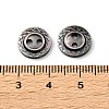 Natural Black Lip Shell Flat Round Buttons with Carved Rim SH-CBA18B6-02B-06-3