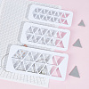 SUNNYCLUE 2 Sets 2 Style Triangle & Square Food Grade Plastic Clay Cutter Set DIY-SC0021-35-4