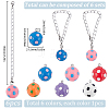 6Pcs 6 Colors Opaque Resin Pendants RESI-SC0005-57-2