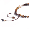 Adjustable Natural Gemstone Braided Bead Bracelets BJEW-L671-A-5