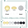 2400Pcs 4 Colors Aluminum Hotfix Iron On Studs DIY-NB0015-89-2