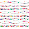 24Pcs Acrylic Beads Braided Bracelets SA1431-3-1
