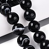 Natural Banded Agate Beads Strands G-Q608-18B-1