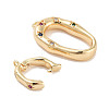 Brass Micro Pave Colorful Cubic Zirconia Interlocking Clasps KK-C051-50G-2
