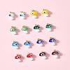 16Pcs 8 Colors Handmade Lampwork Pendants LAMP-FS0001-47-9