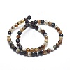 Natural Striped Agate/Banded Agate Beads Strands G-I254-03B-01-2