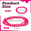 Resin Beaded Necklace & Stretch Bracelets Jewelry Set for Women SJEW-LP0001-02-2
