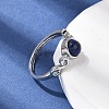 Natural Lapis Lazuli Finger Rings RJEW-A084-04P-10-2
