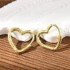 Brass Huggie Hoop Earrings LS-EJEW-C502-09G-1