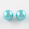 Round ABS Plastic Imitation Pearl Beads X-OACR-R053-17-1
