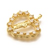 Religion Themed Rack Plating Brass Micro Pave Cubic Zirconia Pendants KK-L226-007G-12-2