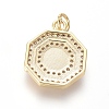Brass Micro Pave Cubic Zirconia Pendants ZIRC-I032-49G-2