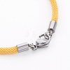 Braided Cotton Cord Bracelet Making MAK-L018-03A-08-P-3