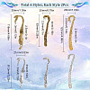 SUNNYCLUE 12Pcs 6 Style Alloy Bookmark Findings FIND-SC0003-51-2
