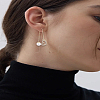 1 Pair Zinc Alloy Rhinestones Ear Thread EJEW-LP0007-040-1