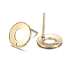 304 Stainless Steel Stud Earring Findings X-STAS-H104-01G-2