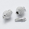 Rhodium Plated 925 Sterling Silver Box Clasps STER-F037-004P-4