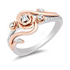 Alloy Micro Pave Cubic Zirconia Finger Rings FS-WGEF5D1-03-4