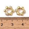 Rack Plating Brass & Clear Cubic Zirconia Pendants KK-L216-061G-3