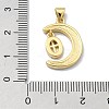 Brass Micro Pave Clear Cubic Zirconia Pendants KK-A221-18D-G-3