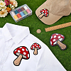 4Pcs 2 Styles Polyester Towel Embroidery Cloth Iron on Patches MUSH-FG0001-01-4