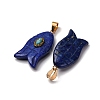 Natural Lapis Lazuli & Synthetic Turquoise Carved Pendants X-G-Z084-01G-09-3