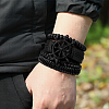 1Pc Cowhide & Imitation Leather Cord Knitted Multi-strand Bracelets AJEW-GF0011-50D-6