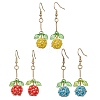 Handmade Glass Seed Beads Dangle Earrings EJEW-MZ00245-1