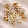 Retro Royal Style 304 Stainless Steel Imitation Pearl Cuff Rings FS-WG343E9-04-2